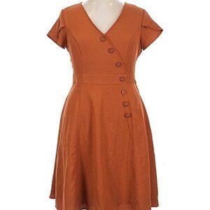 Modcloth Orange Button Dress
